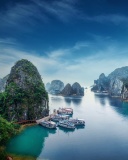 Screenshot №1 pro téma Hạ Long Bay Vietnam Attractions 128x160
