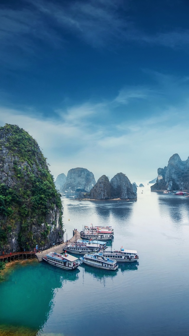 Hạ Long Bay Vietnam Attractions wallpaper 640x1136