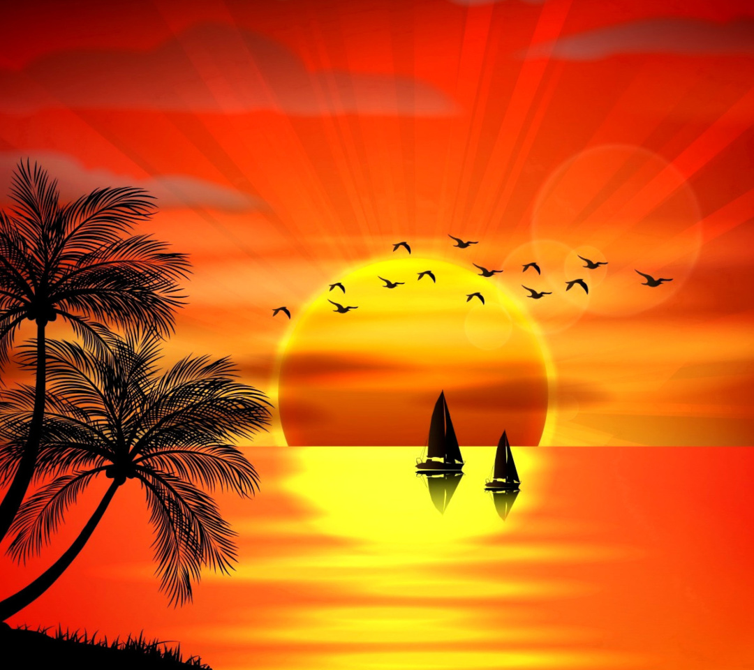 Fondo de pantalla Beautiful Sunset 1080x960