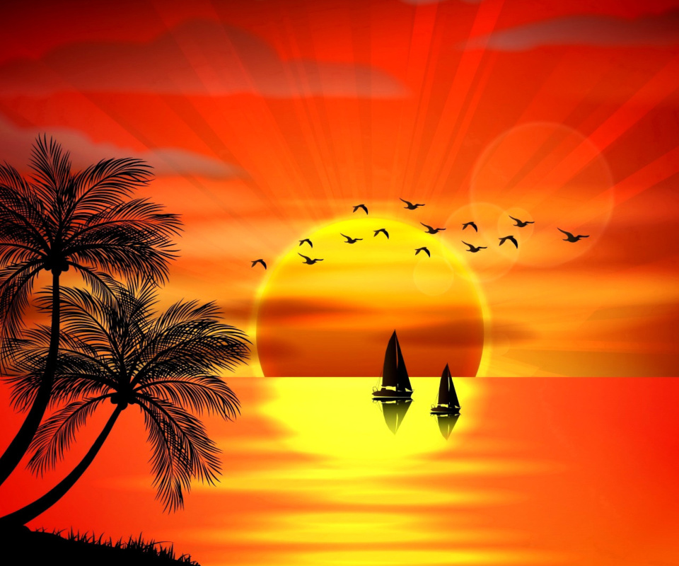 Beautiful Sunset screenshot #1 960x800