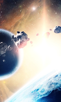 Das Asteroids In Space Wallpaper 240x400