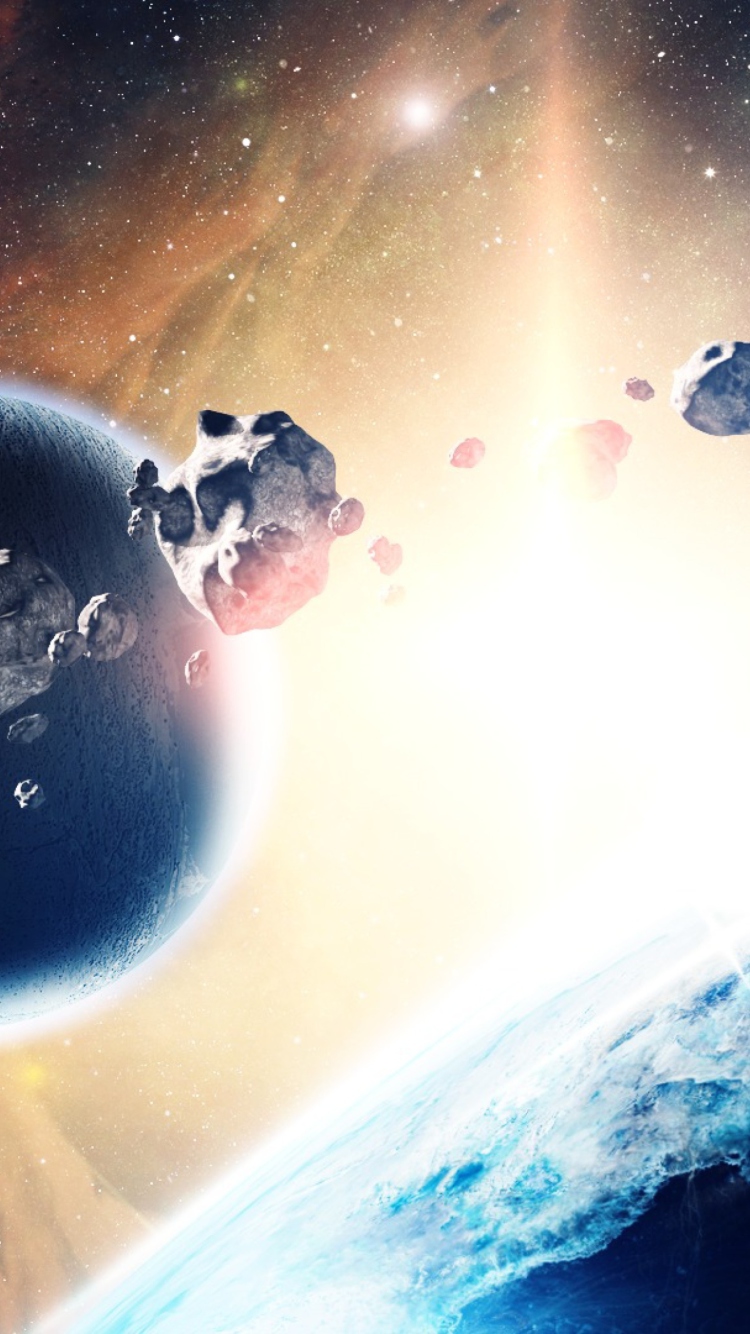 Asteroids In Space wallpaper 750x1334
