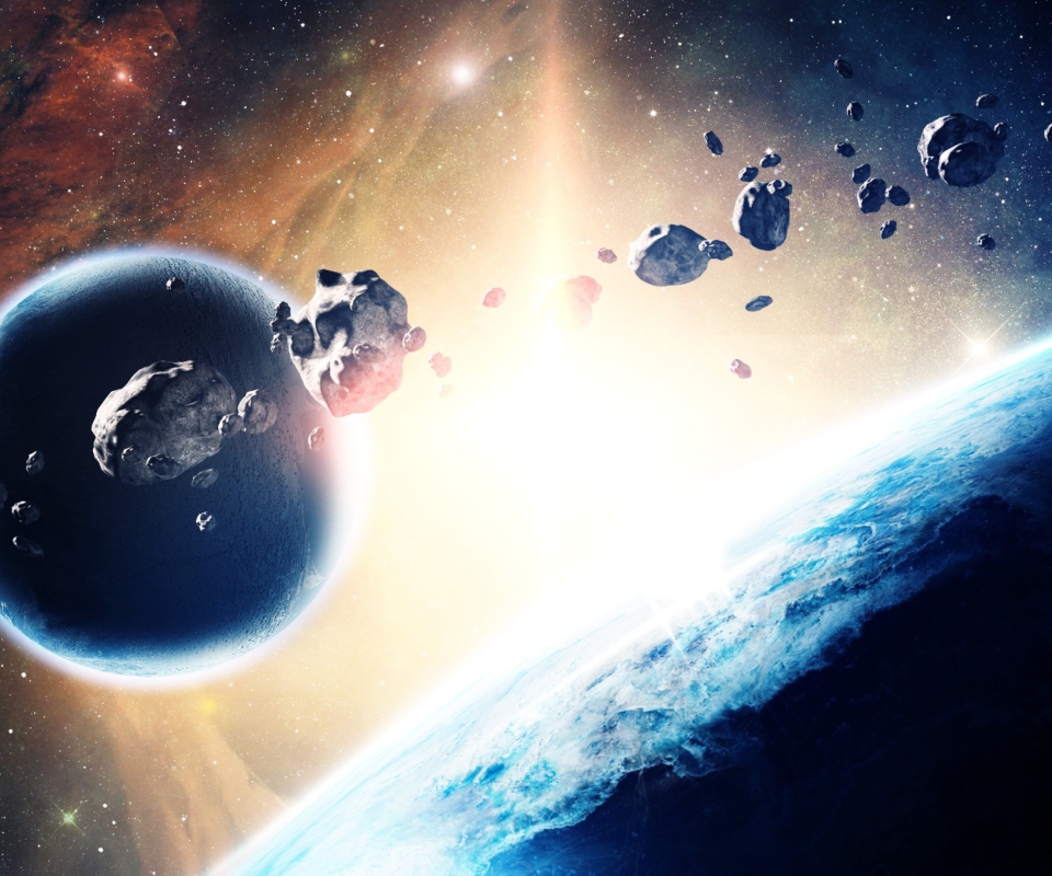 Asteroids In Space wallpaper 960x800