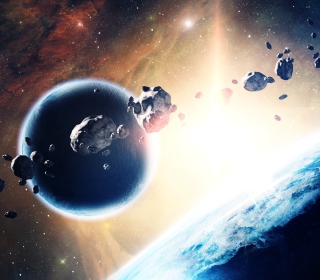 Asteroids In Space - Obrázkek zdarma pro 1024x1024