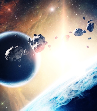 Asteroids In Space - Obrázkek zdarma pro 640x960