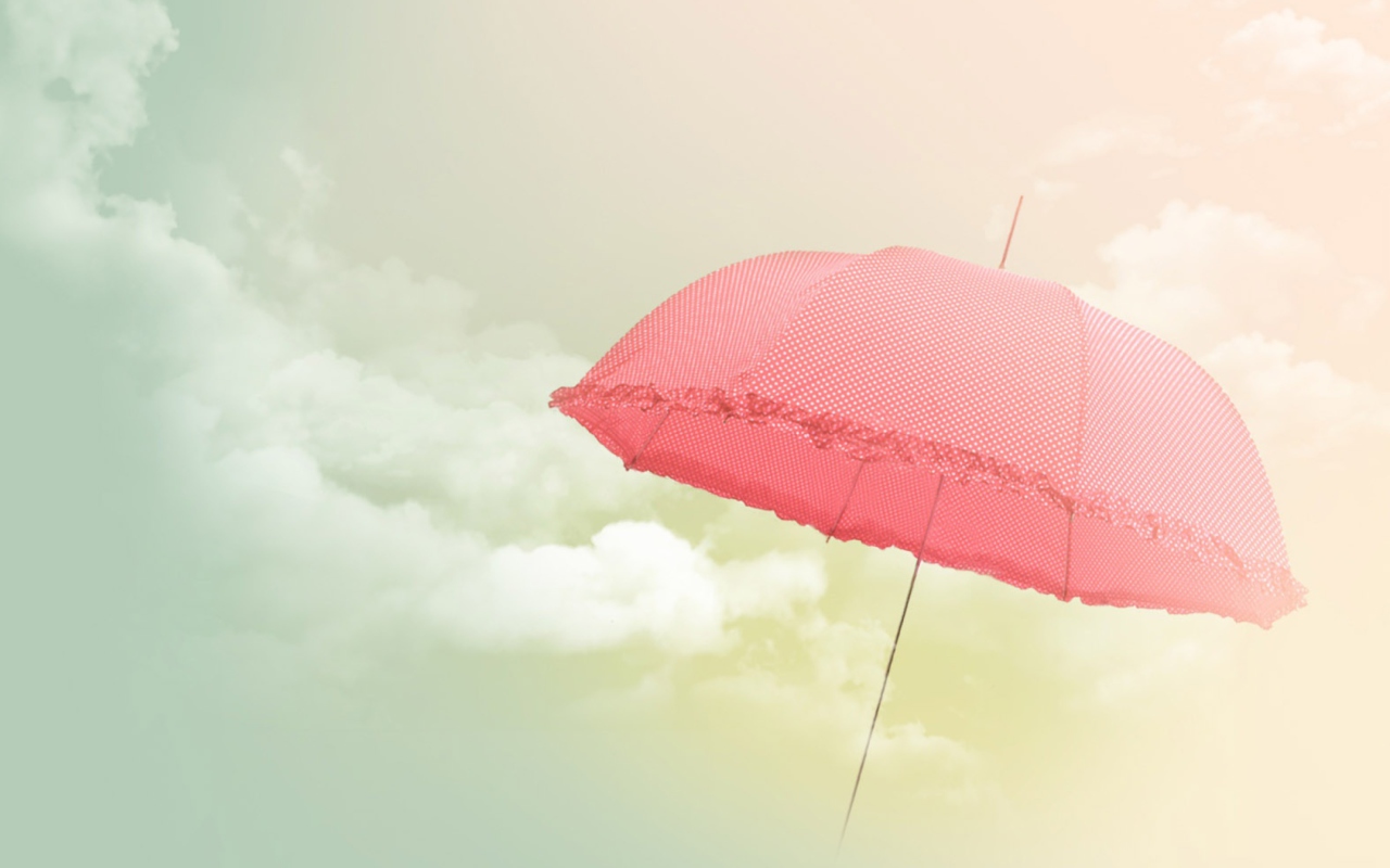 Pink Umbrella wallpaper 1280x800