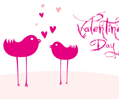 Birds And Valentines Day wallpaper 480x400