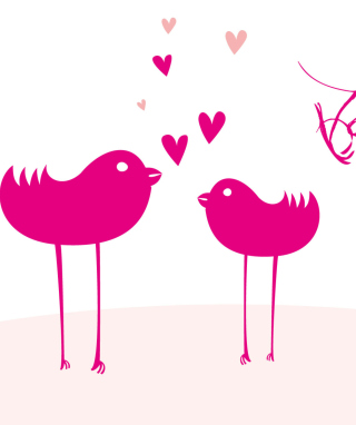 Birds And Valentines Day - Obrázkek zdarma pro 128x160