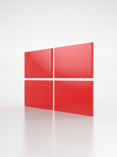 Fondo de pantalla Windows Red Emblem 240x320