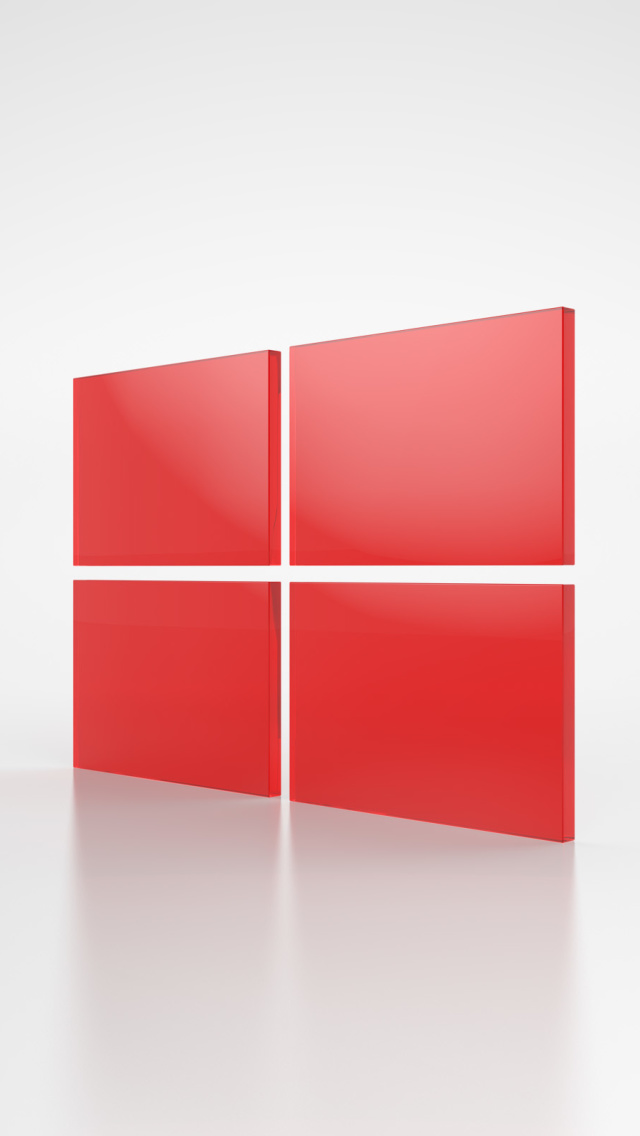 Das Windows Red Emblem Wallpaper 640x1136