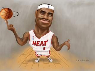 Screenshot №1 pro téma Lebron James Caricature 320x240