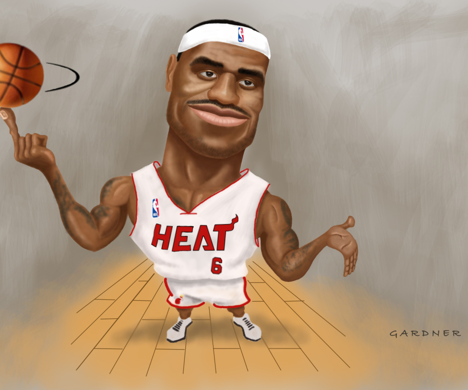 Sfondi Lebron James Caricature 960x800