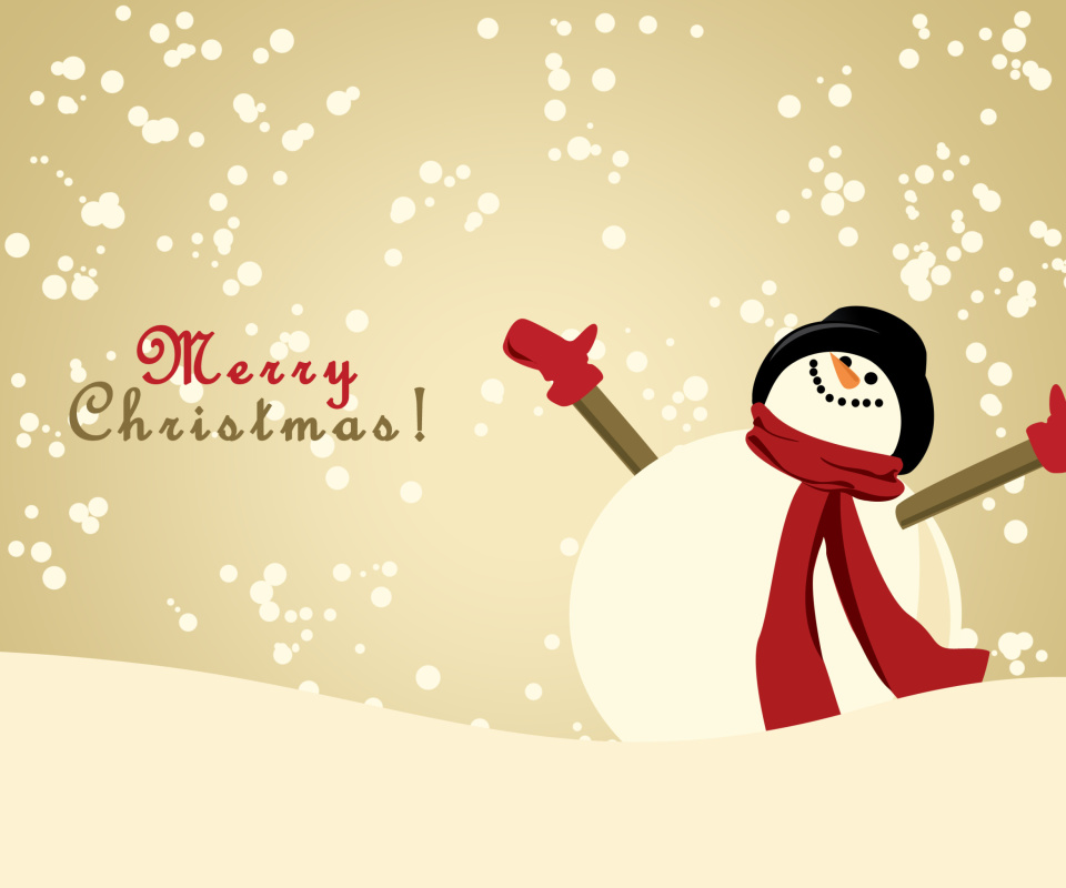 Screenshot №1 pro téma Merry Christmas Wishes from Snowman 960x800