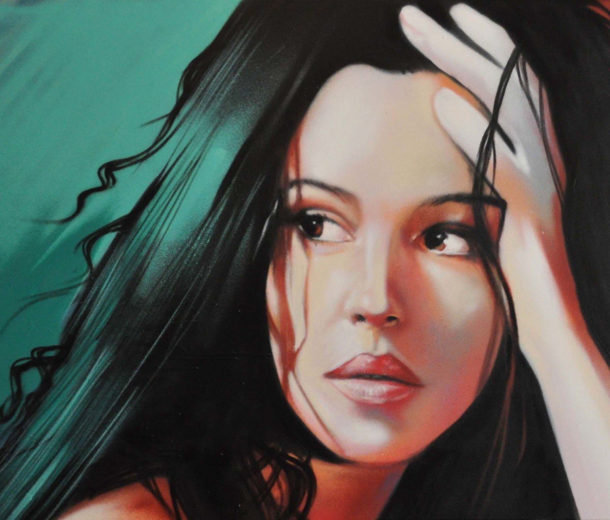 Screenshot №1 pro téma Monica Bellucci Painting 1200x1024