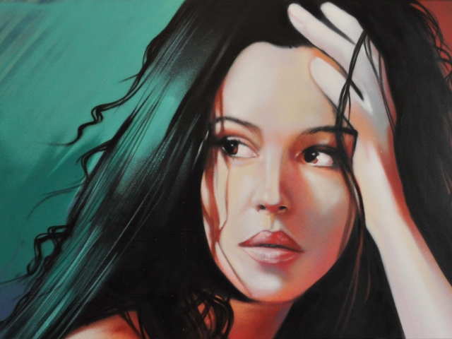 Fondo de pantalla Monica Bellucci Painting 640x480
