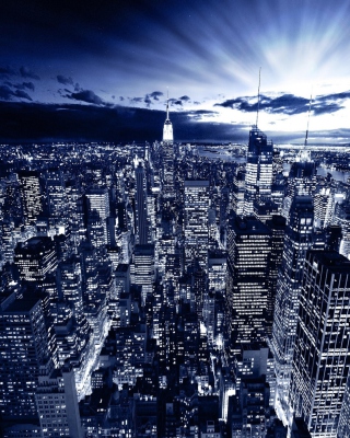 New York In Blue - Obrázkek zdarma pro 640x960