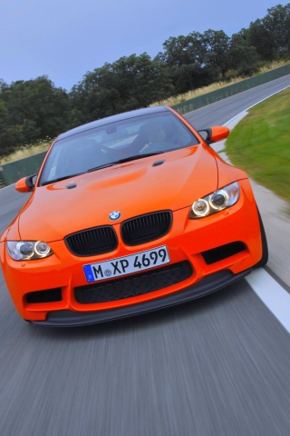 Fondo de pantalla Orange BMW 320x480