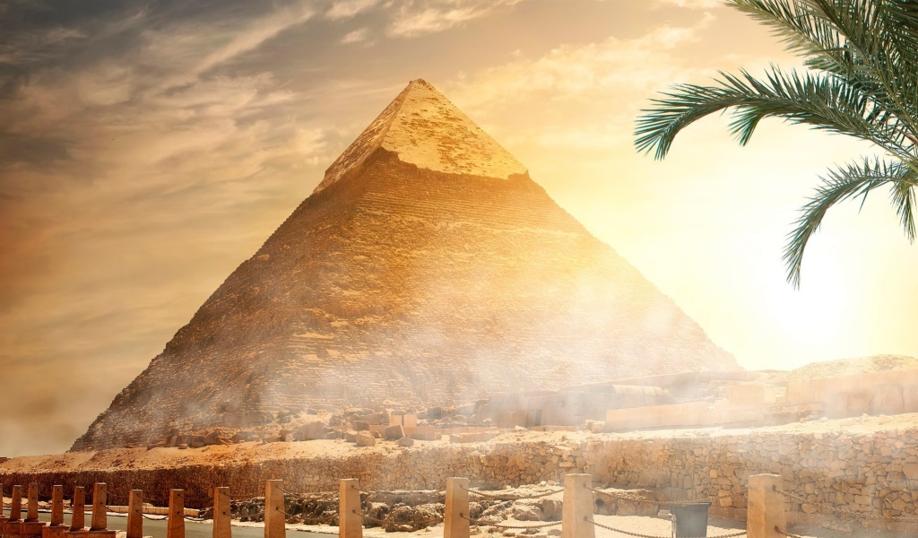 Sfondi Egypt pyramid Ginza Wonders of World 1024x600