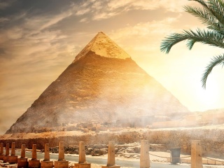 Egypt pyramid Ginza Wonders of World wallpaper 320x240