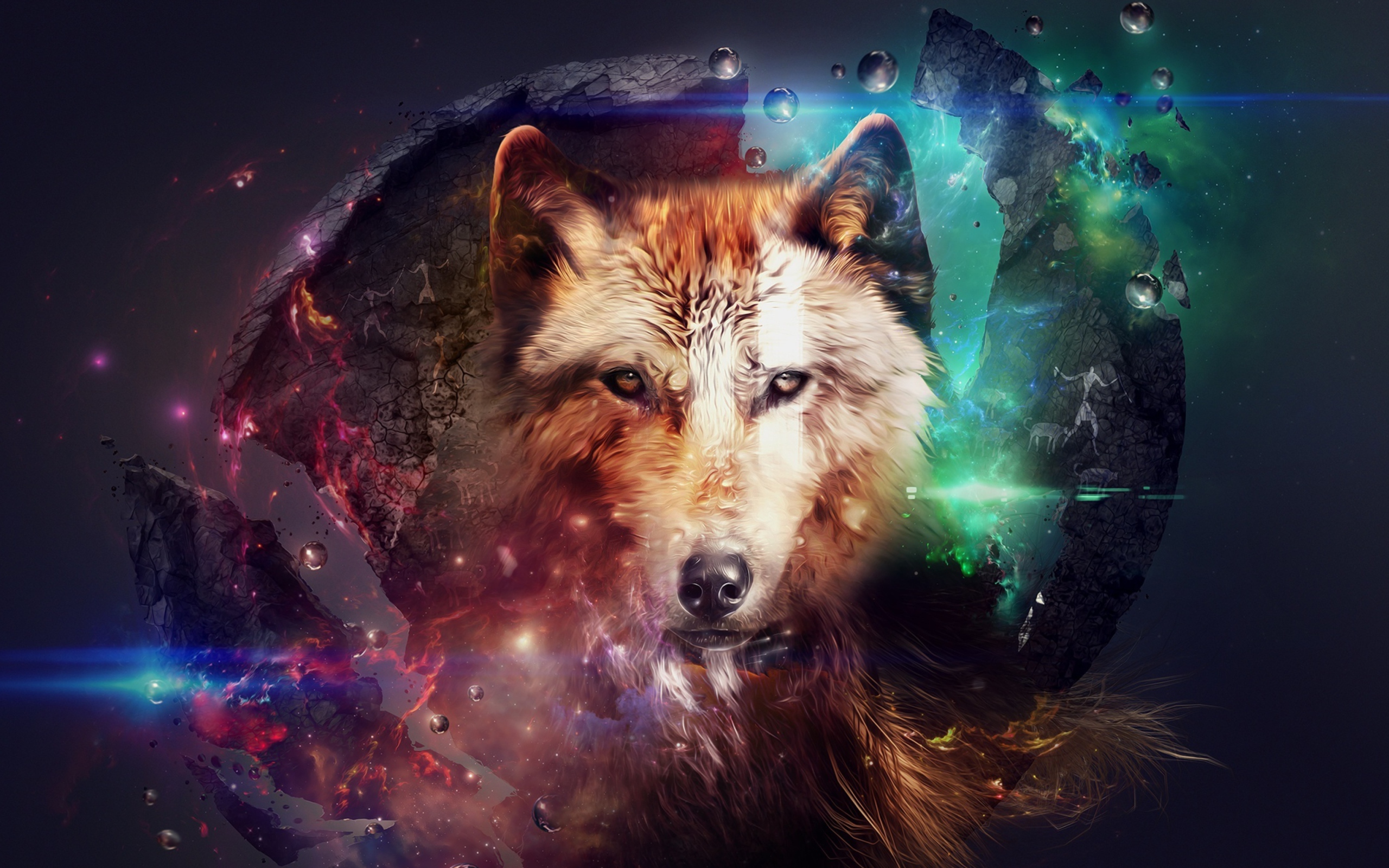 Fondo de pantalla Magic Wolf 2560x1600