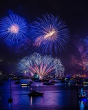 Fondo de pantalla New Year Fireworks 128x160