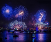 Fondo de pantalla New Year Fireworks 176x144