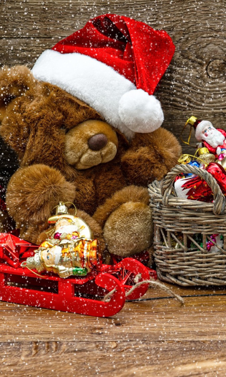 Sfondi Santa's Teddy 768x1280