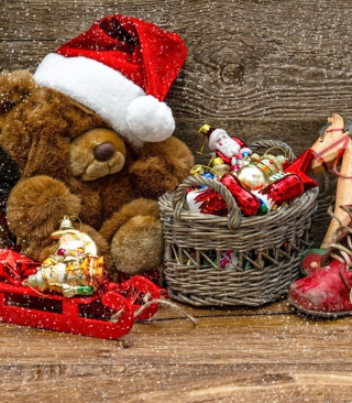 Santa's Teddy sfondi gratuiti per Nokia Asha 305