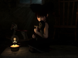 Screenshot №1 pro téma Lonely Child With Toy 320x240