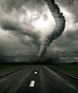 Kostenloses Tornado On The Road Wallpaper für Nokia C2-06