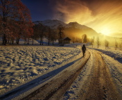 Winter Sunrise wallpaper 176x144