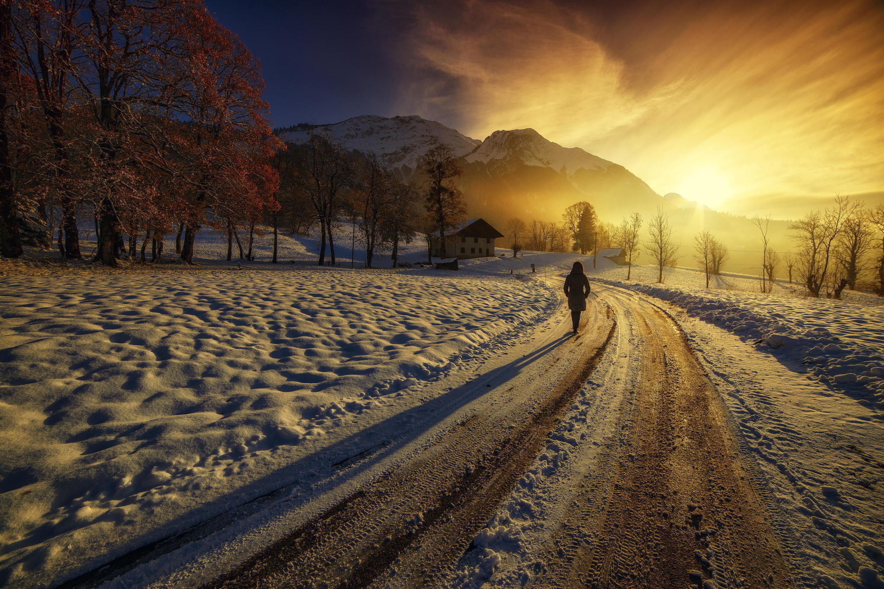 Fondo de pantalla Winter Sunrise 2880x1920