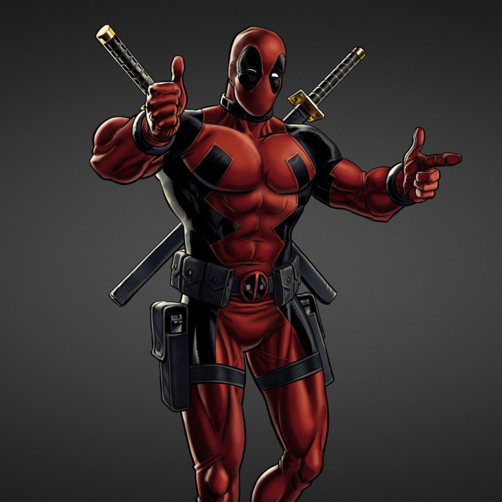 Das Deadpool Marvel Comics Fan Art Wallpaper 1024x1024