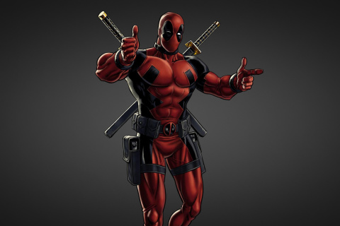 Fondo de pantalla Deadpool Marvel Comics Fan Art 480x320