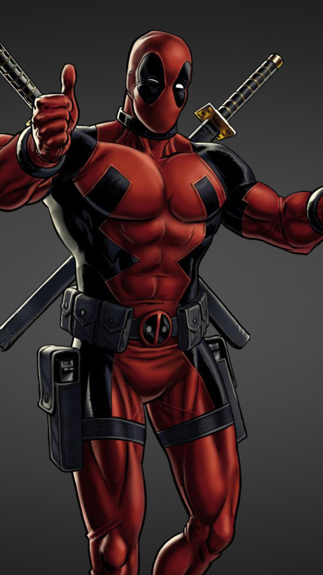 Das Deadpool Marvel Comics Fan Art Wallpaper 640x1136
