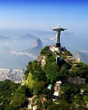 Fondo de pantalla Christ Statue In Rio De Janeiro 128x160