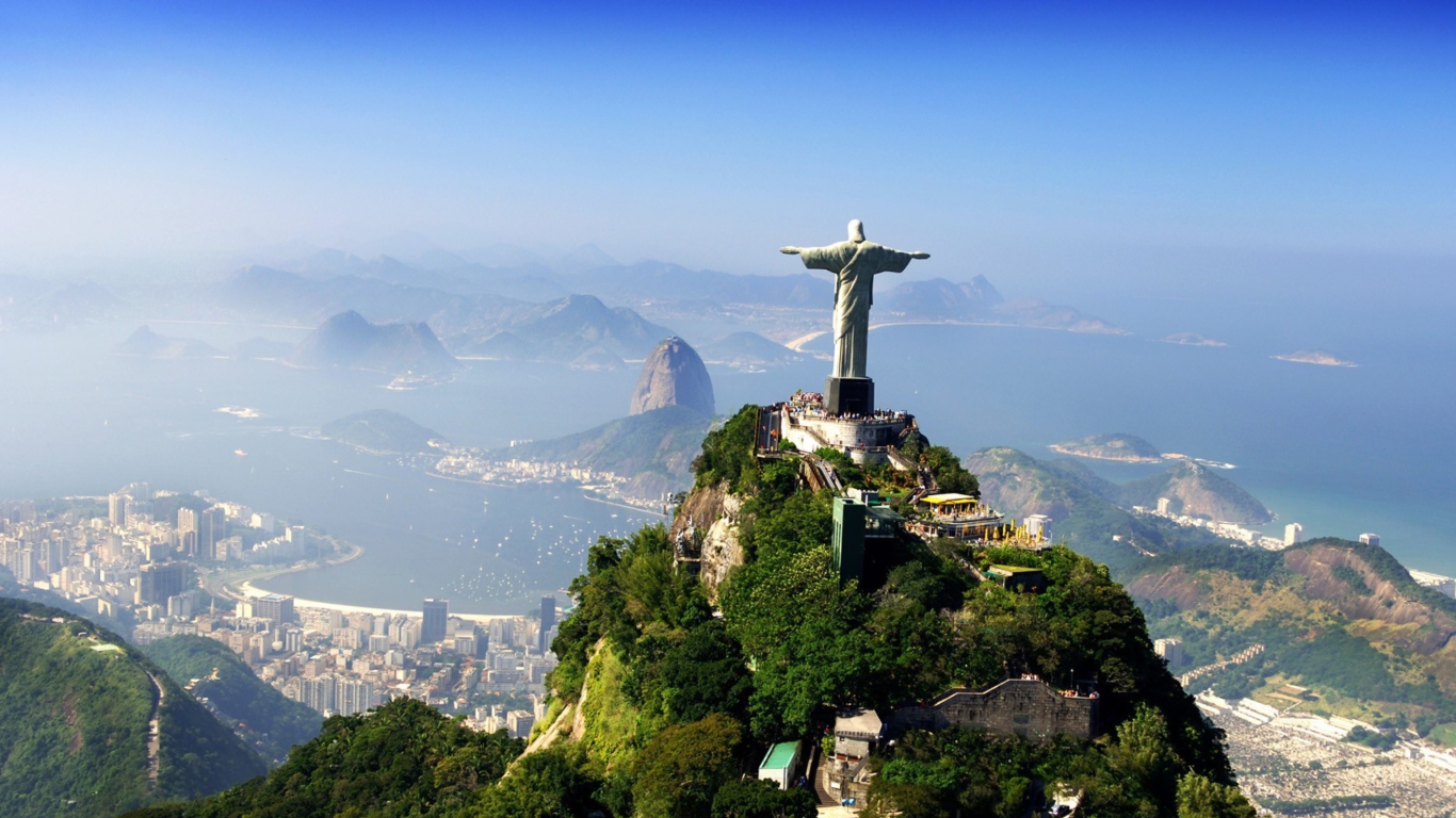 Screenshot №1 pro téma Christ Statue In Rio De Janeiro 1366x768