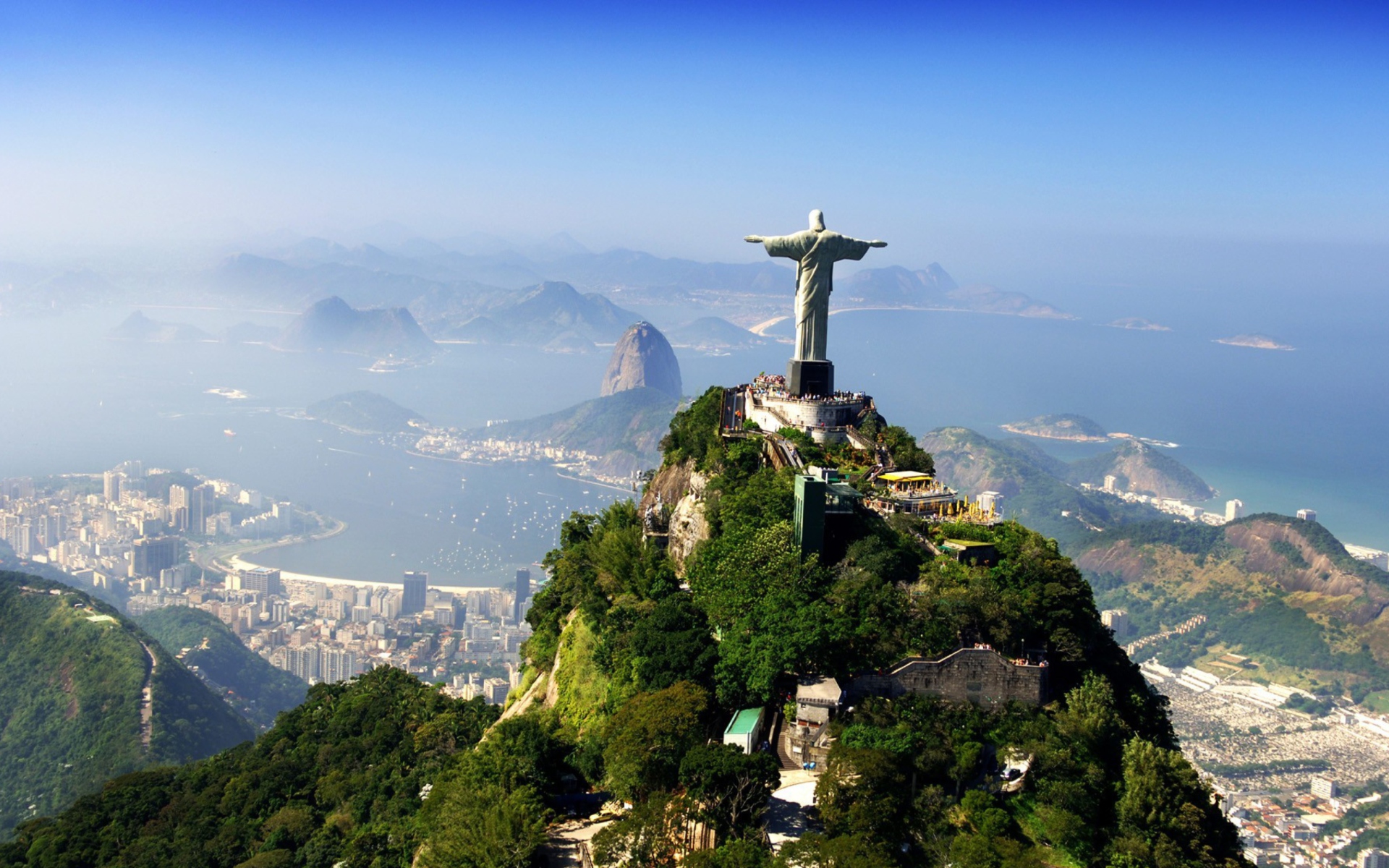 Fondo de pantalla Christ Statue In Rio De Janeiro 1920x1200