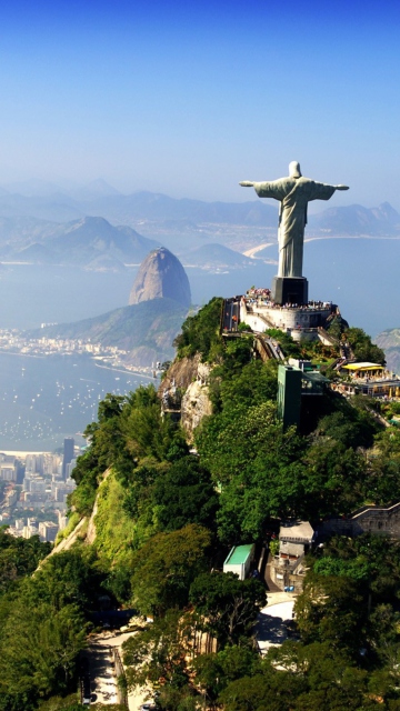 Das Christ Statue In Rio De Janeiro Wallpaper 360x640