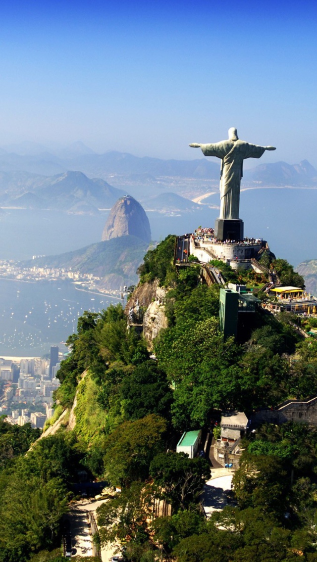 Das Christ Statue In Rio De Janeiro Wallpaper 640x1136