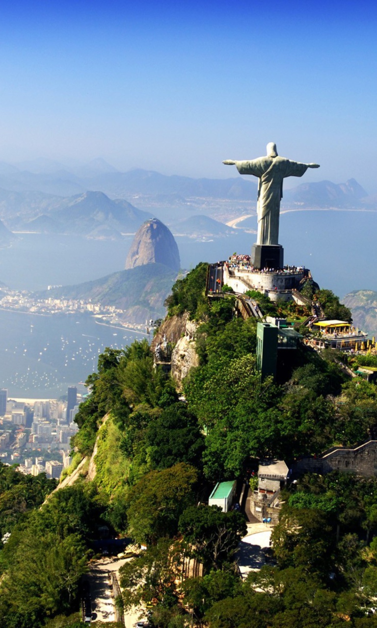 Обои Christ Statue In Rio De Janeiro 768x1280