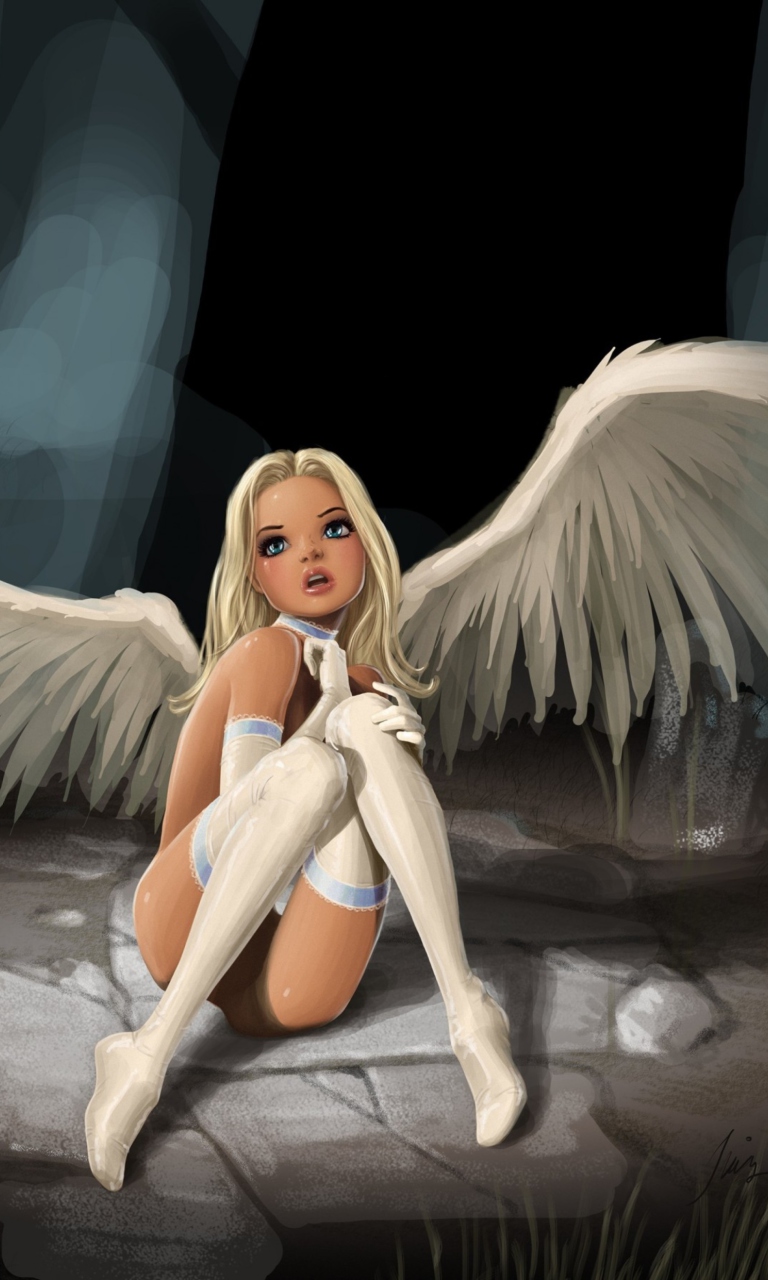 White Angel wallpaper 768x1280