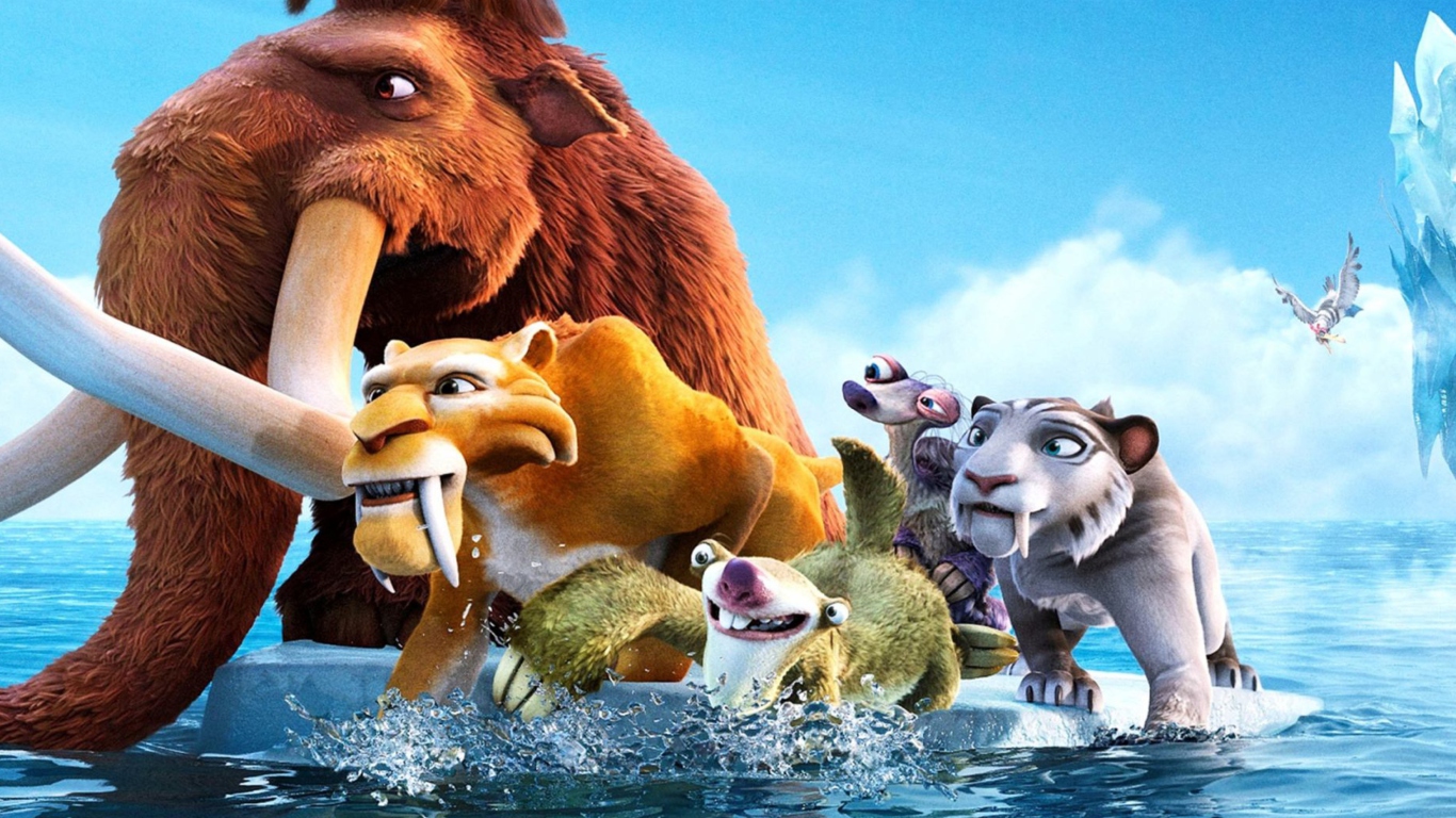 Sfondi Ice Age Cartoon 1366x768