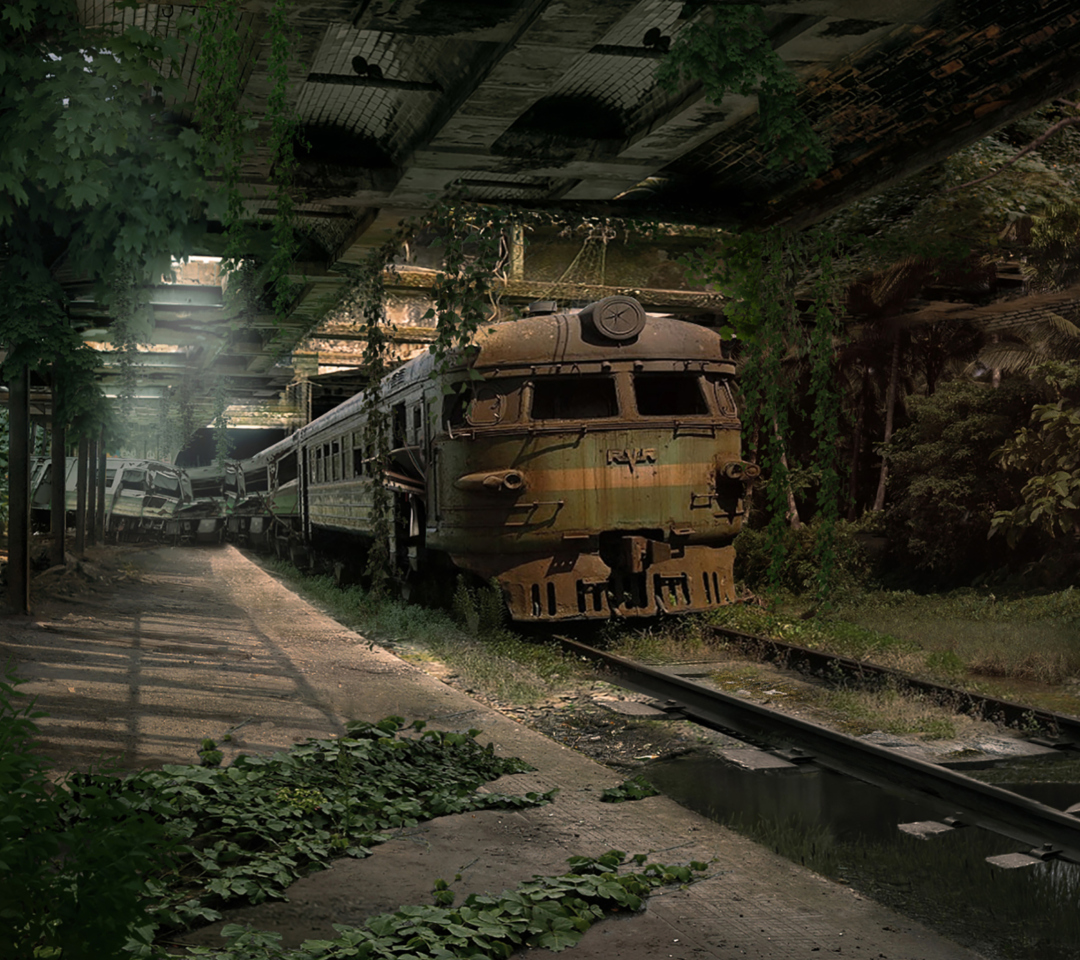 Fondo de pantalla Abandoned Train 1080x960