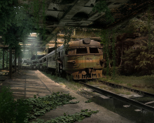 Обои Abandoned Train 220x176