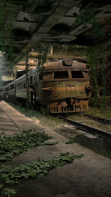 Fondo de pantalla Abandoned Train 360x640