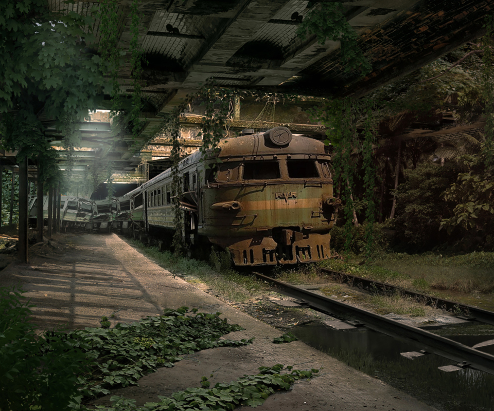 Fondo de pantalla Abandoned Train 960x800