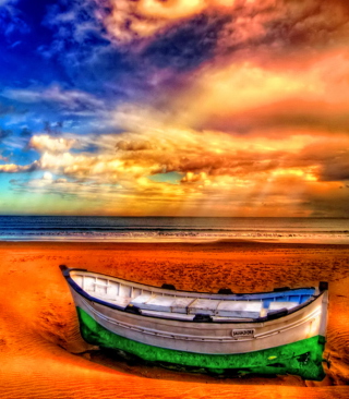 Seascape And Boat - Obrázkek zdarma pro iPhone 4S
