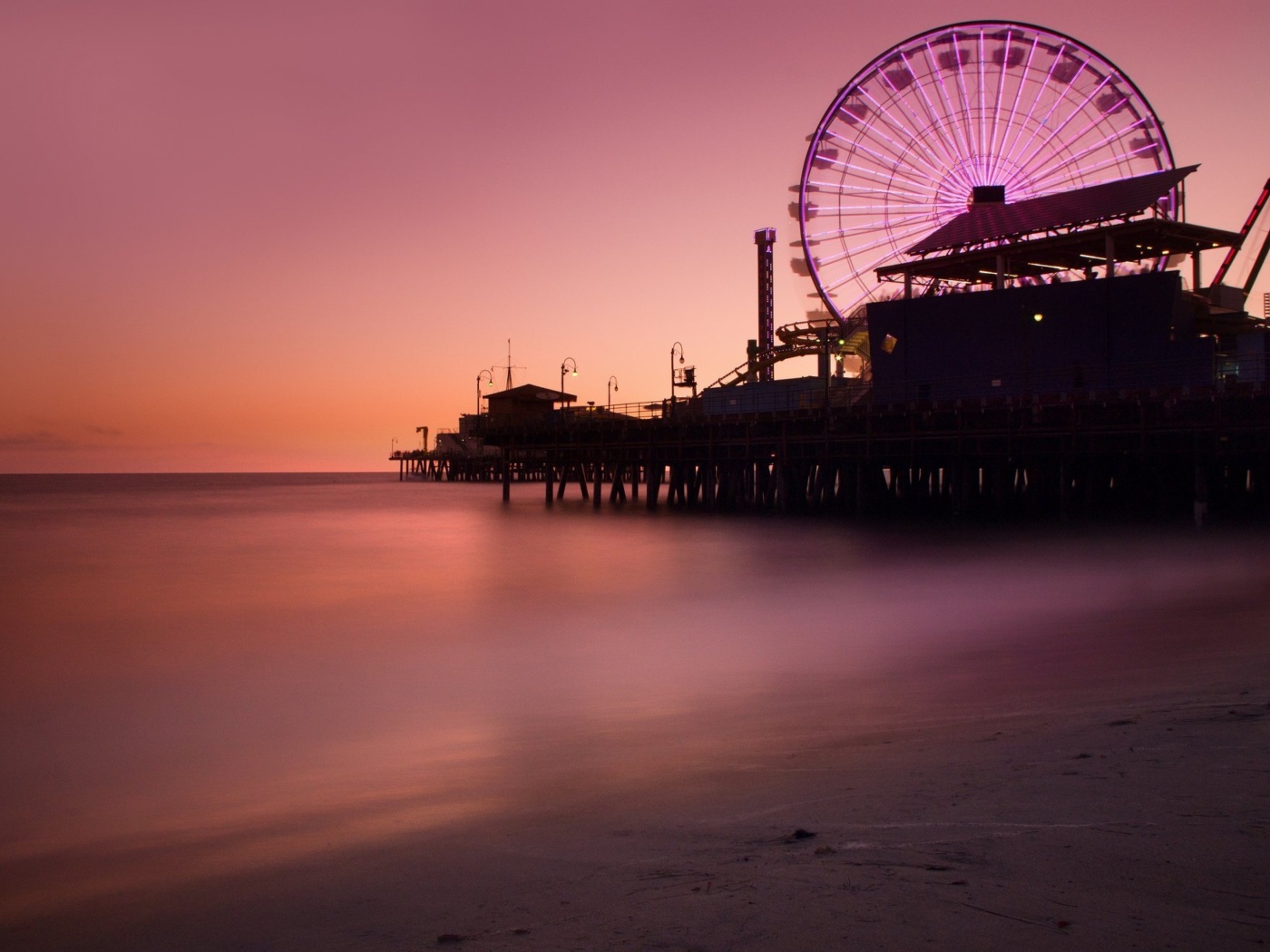 Das Santa Monica State Beach Wallpaper 1400x1050