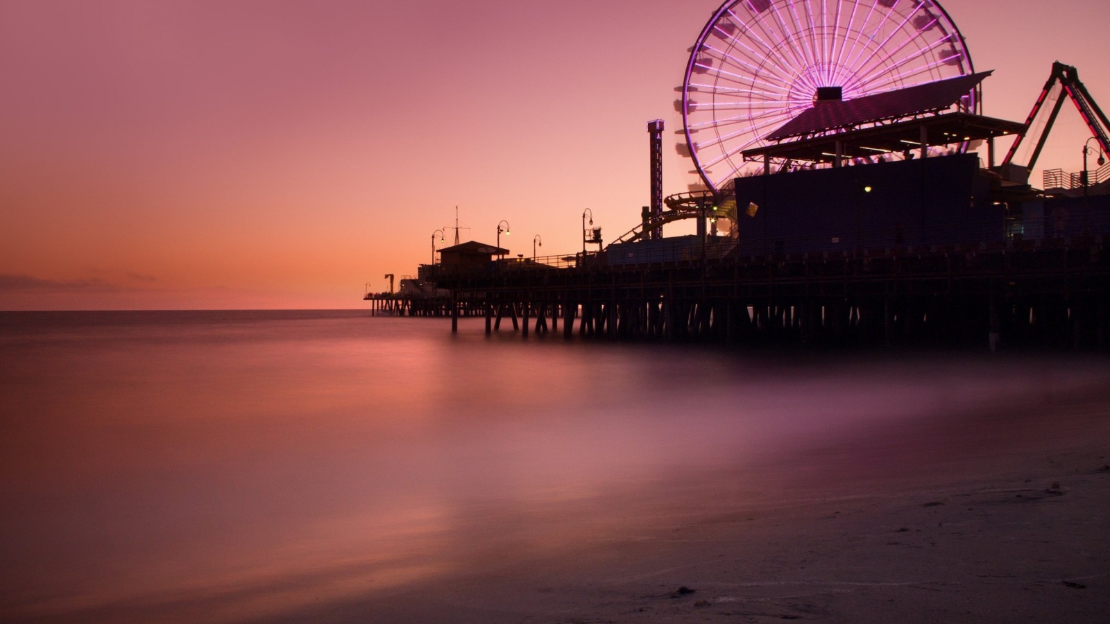 Обои Santa Monica State Beach 1600x900